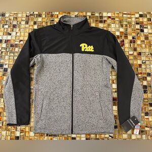 NWT Women’s PITT PANTHERS Captivating Apparel Full Zip Black+Gray Jacket~Med~$55